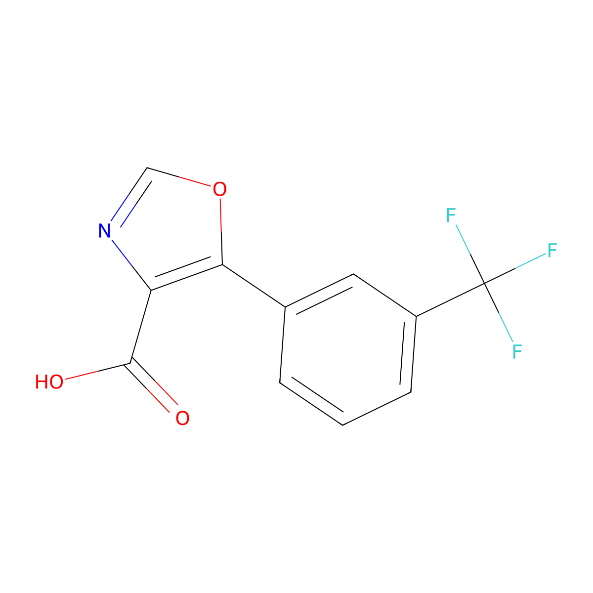 5-[3-(Trifluoromethyl)phenyl]-1,3-oxazole-4-carboxylic acid molecular structure, CAS 220652-95-9
