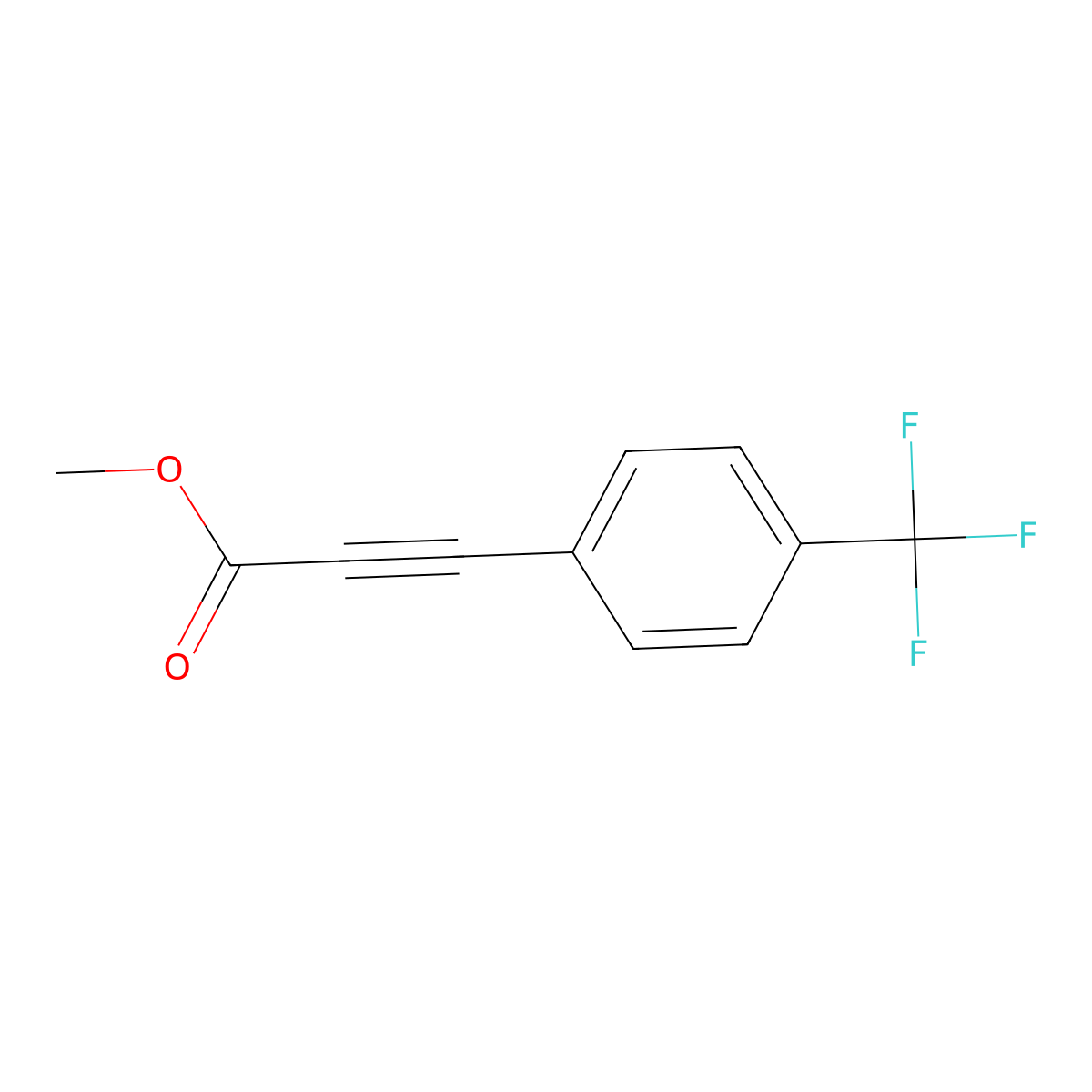 Methyl 3-[4-(trifluoromethyl)phenyl]prop-2-ynoate molecular structure, CAS 220652-97-1