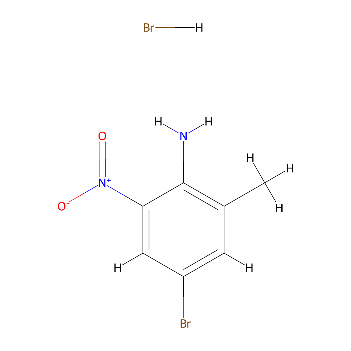 4-Bromo-2-methyl-6-nitroaniline hydrobromide molecular structure, CAS 2206567-73-7