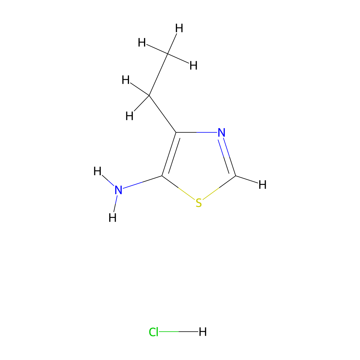 4-Ethylthiazol-5-amine hydrochloride molecular structure, CAS 2206568-02-5