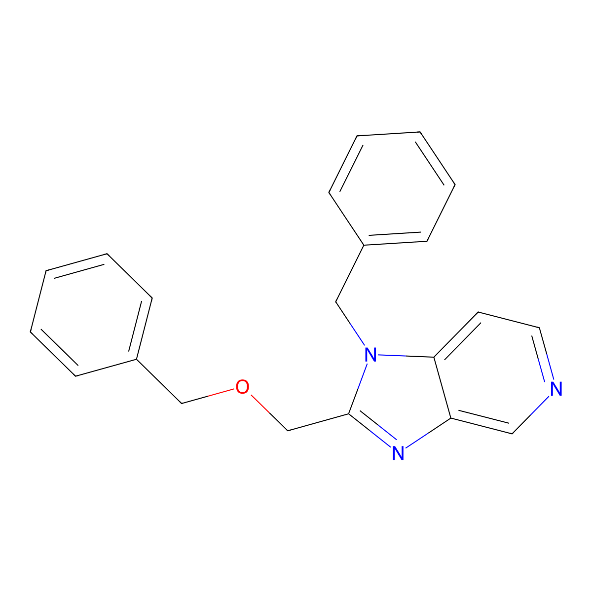 1-benzyl-2-((benzyloxy)methyl)-1H-imidazo[4,5-c]pyridine molecular structure, CAS 2206568-43-4