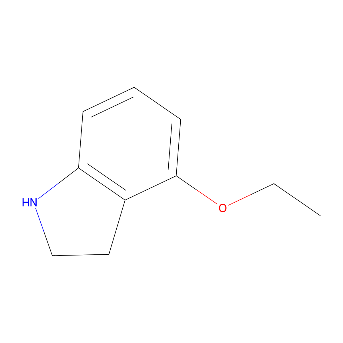4-Ethoxyindoline molecular structure, CAS 220657-56-7