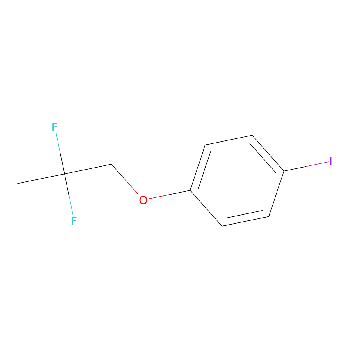 1-(2,2-Difluoropropoxy)-4-iodobenzene molecular structure, CAS 2206607-34-1