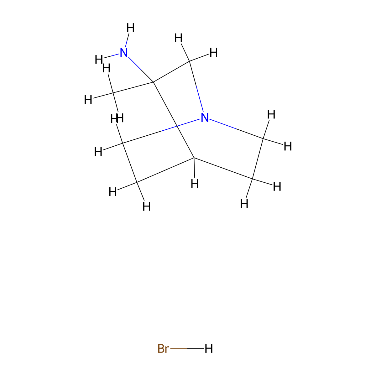 3-Methylquinuclidin-3-amine hydrobromide molecular structure, CAS 2206608-01-5