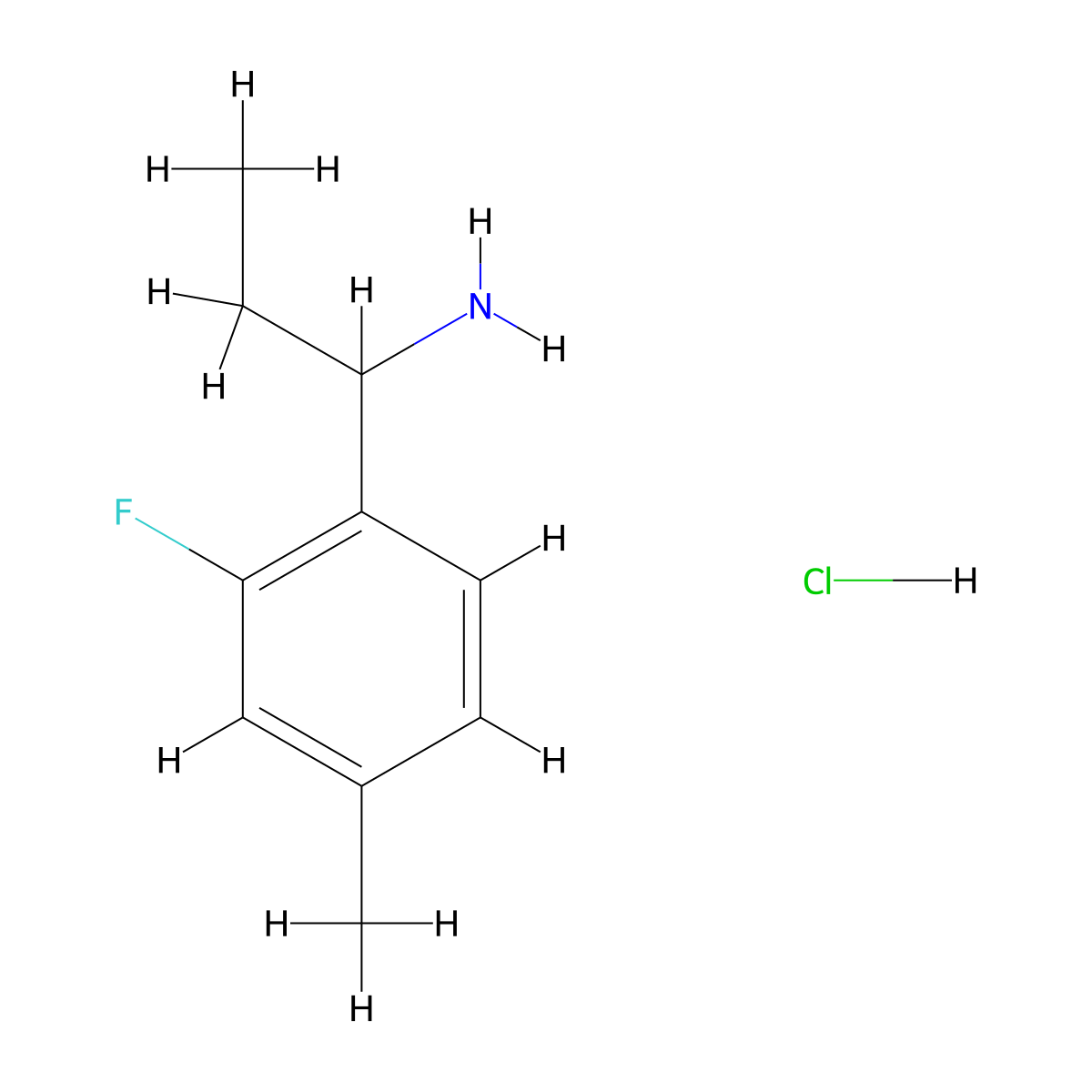 1-(2-Fluoro-4-methyl-phenyl)-propylamine, hydrochloride molecular structure, CAS 2206608-03-7