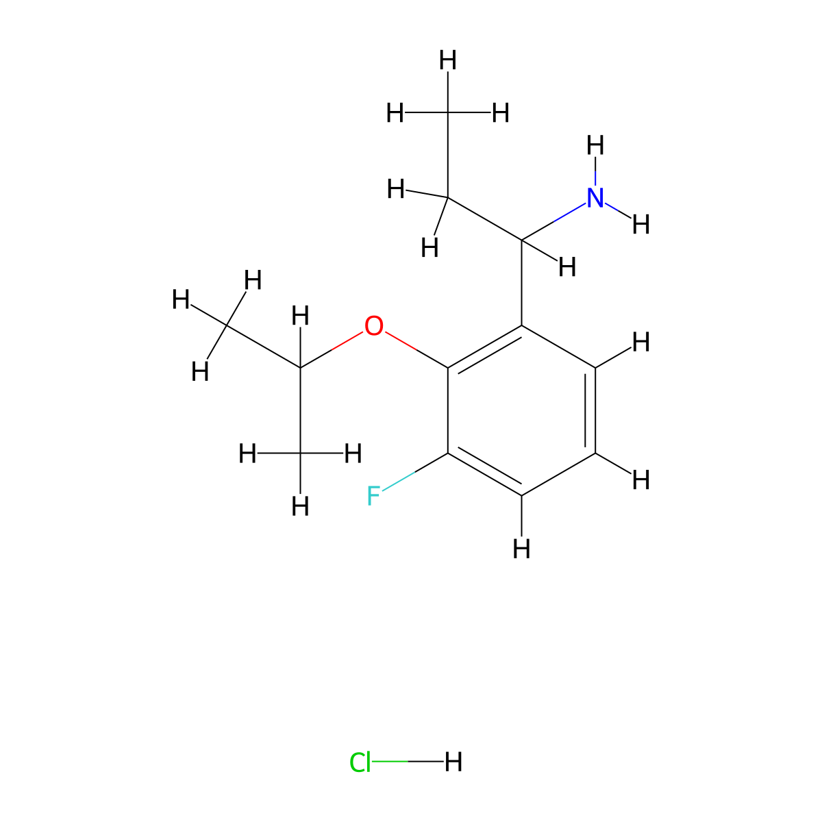 1-(3-Fluoro-2-isopropoxy-phenyl)-propylamine hydrochloride molecular structure, CAS 2206608-22-0