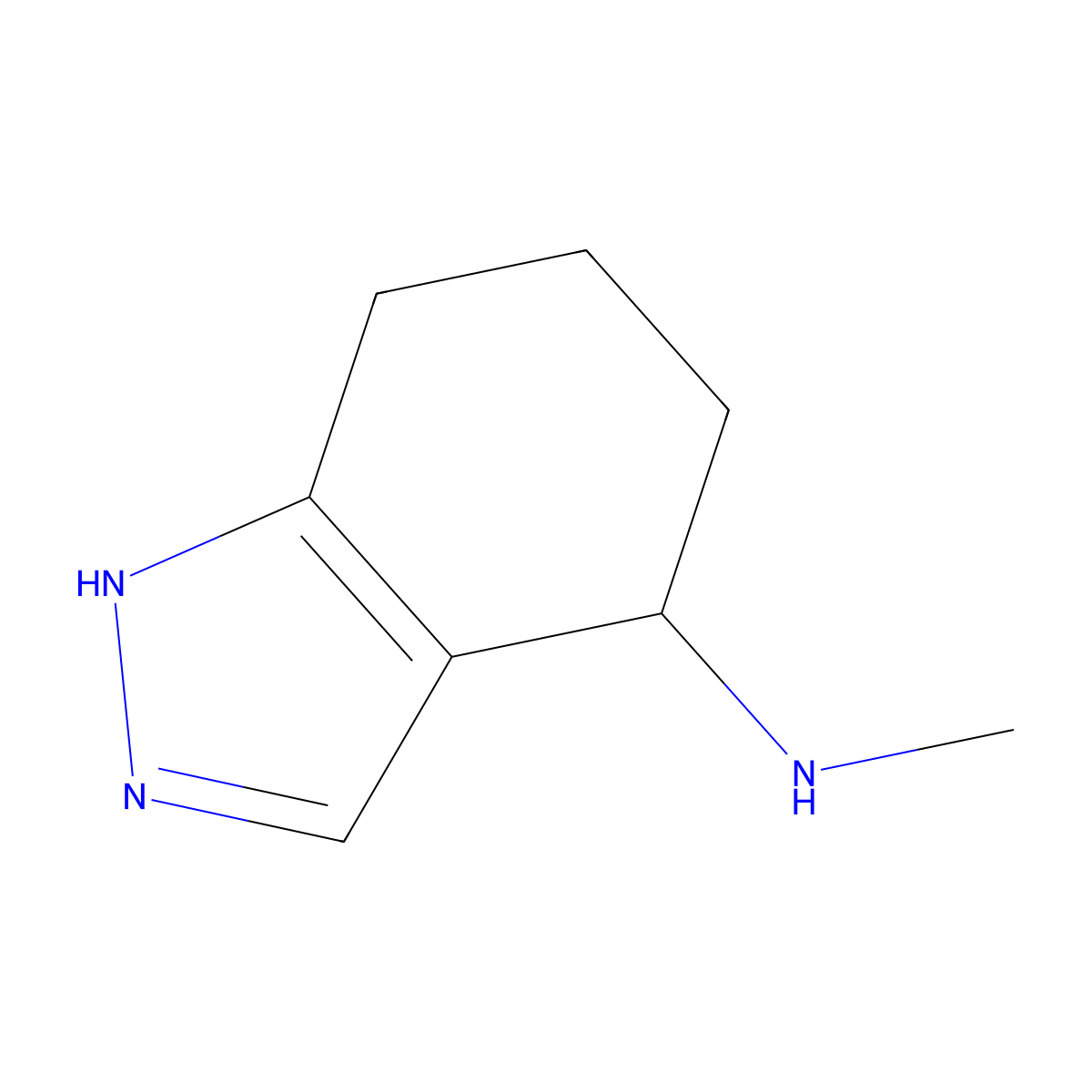N-methyl-4,5,6,7-tetrahydro-2H-indazol-4-amine molecular structure, CAS 2206608-59-3