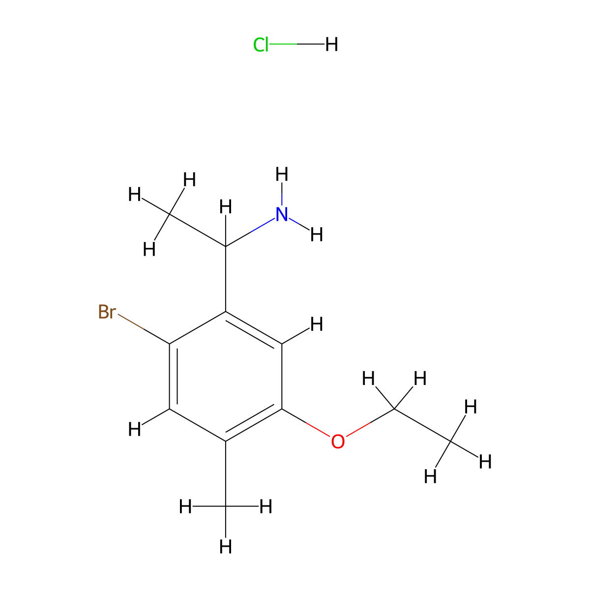 1-(2-Bromo-5-ethoxy-4-methyl-phenyl)-ethylamine hydrochloride molecular structure, CAS 2206608-62-8