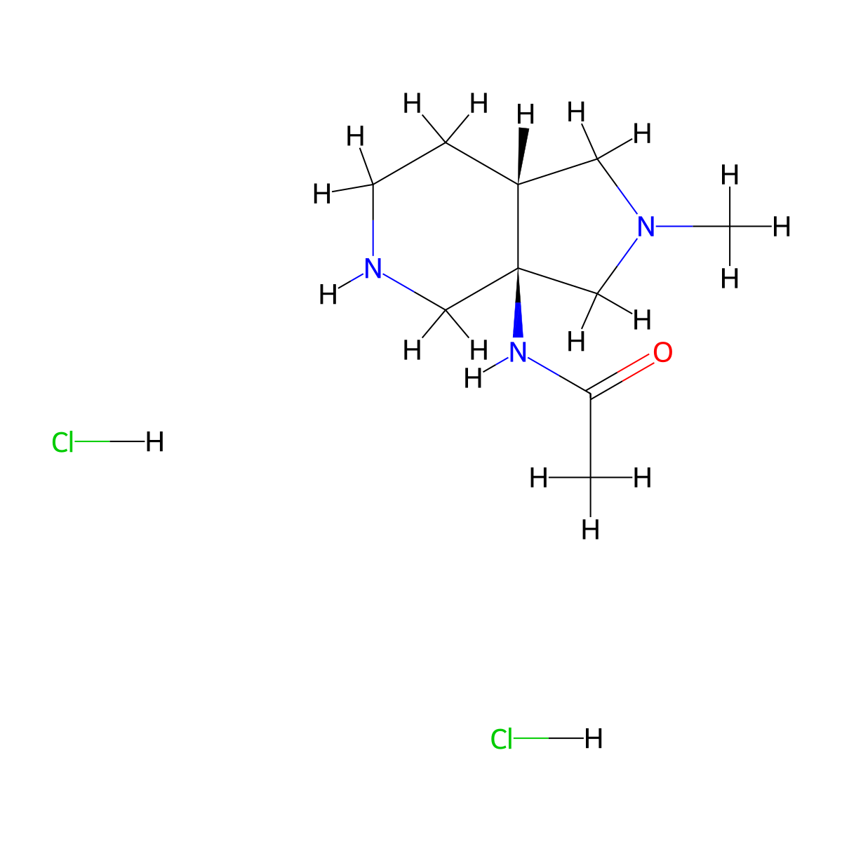 N-[(3Ar,7aR)-2-methyl-3,4,5,6,7,7a-hexahydro-1H-pyrrolo[3,4-c]pyridin-3a-yl]acetamide;dihydrochloride molecular structure, CAS 2206609-02-9