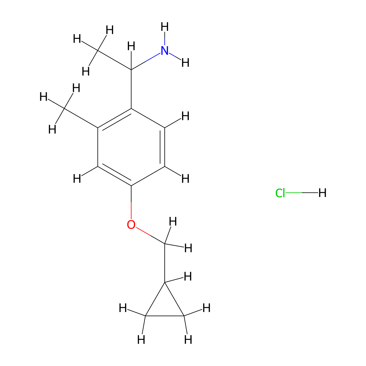 1-(4-Cyclopropylmethoxy-2-methyl-phenyl)-ethylamine hydrochloride molecular structure, CAS 2206609-13-2
