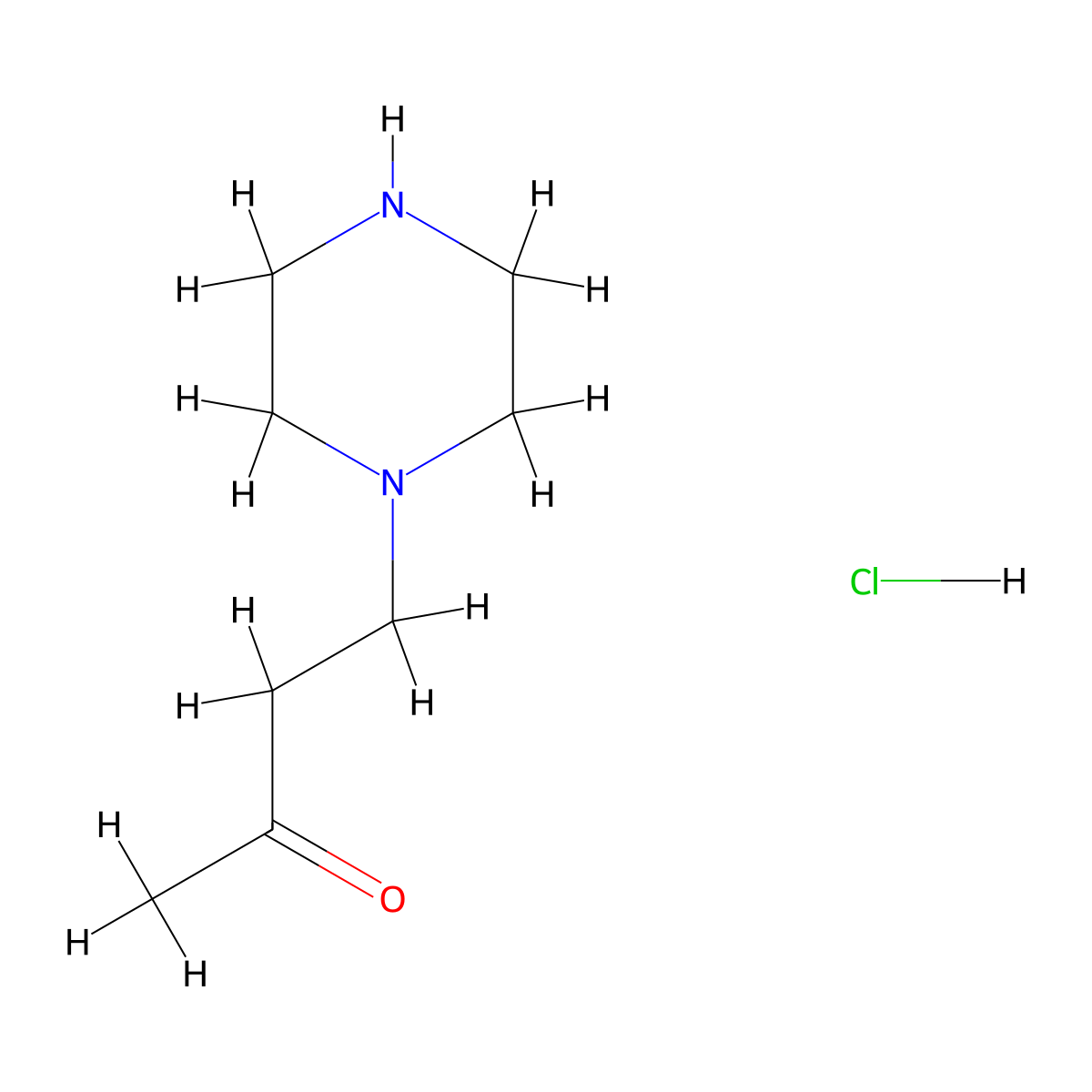 4-(Piperazin-1-yl)butan-2-one hydrochloride molecular structure, CAS 2206609-64-3