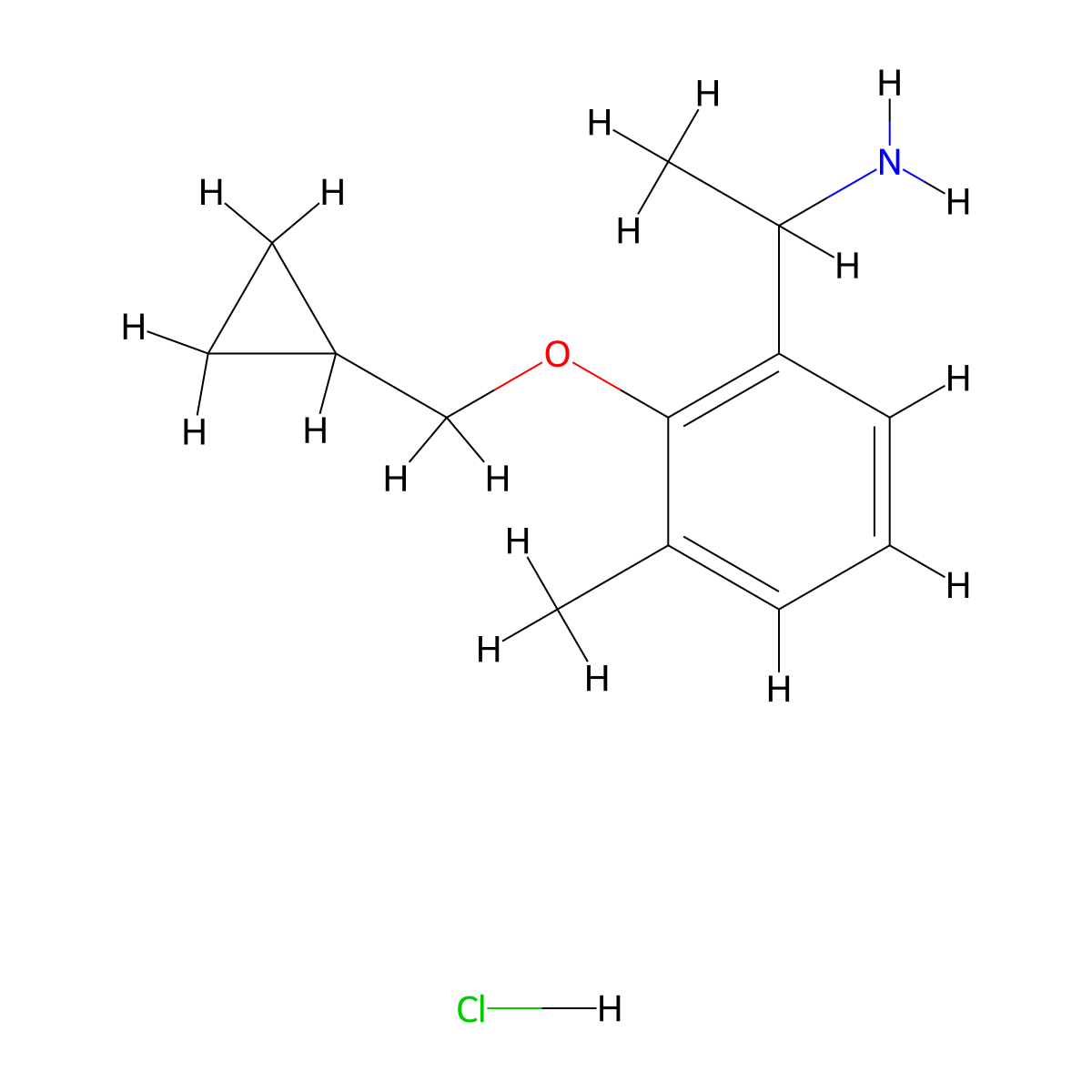 1-(2-Cyclopropylmethoxy-3-methyl-phenyl)-ethylamine hydrochloride molecular structure, CAS 2206609-70-1