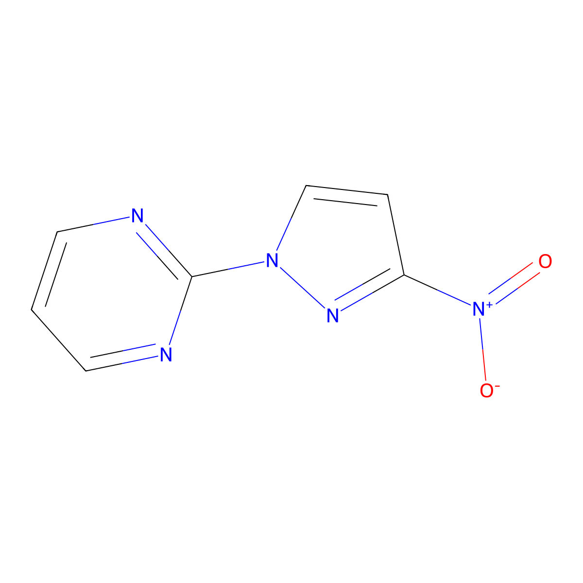 2-(3-nitro-1H-pyrazol-1-yl)pyrimidine molecular structure, CAS 2206610-03-7
