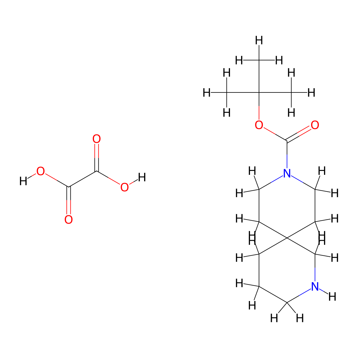 Tert-Butyl2,9-Diazaspiro[5.5]Undecane-9-Carboxylate Oxalate molecular structure, CAS 2206610-58-2