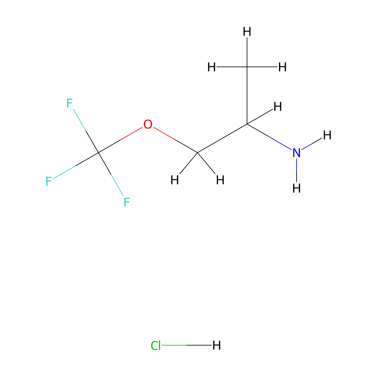 1-(Trifluoromethoxy)propan-2-amine hydrochloride molecular structure, CAS 2206668-18-8