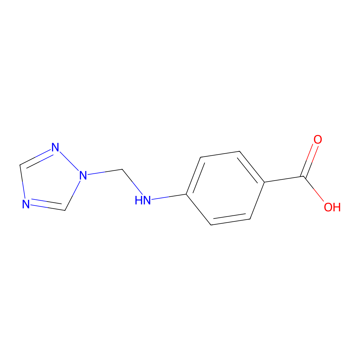 4-{[(1H-1,2,4-triazol-1-yl)methyl]amino}benzoic acid molecular structure, CAS 220673-91-6