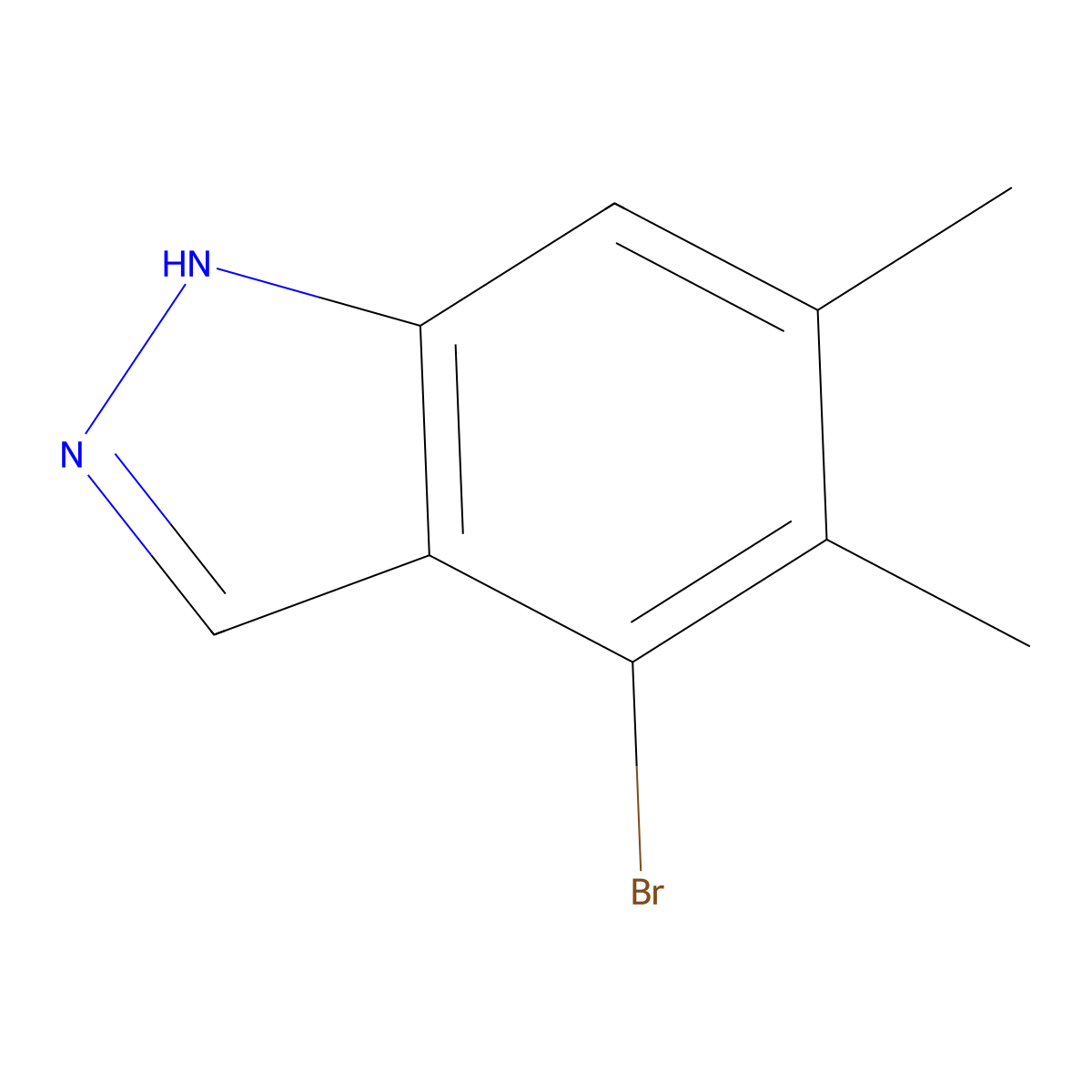4-Bromo-5,6-dimethyl-1H-indazole molecular structure, CAS 2206742-47-2