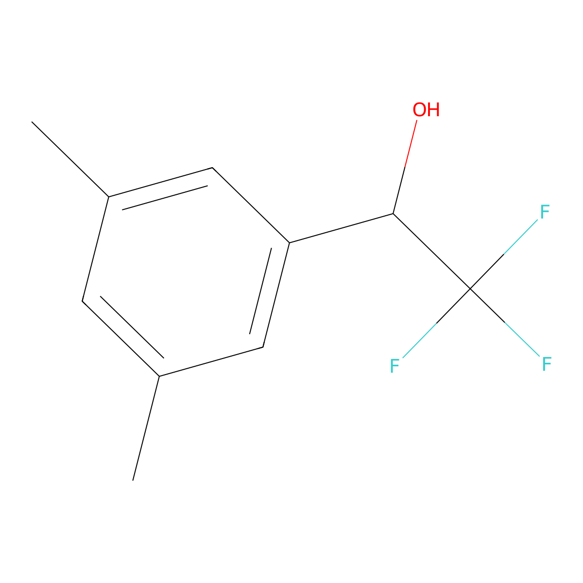 3,5-Dimethyl-alpha-(trifluoromethyl)benzenemethanol molecular structure, CAS 220675-94-5