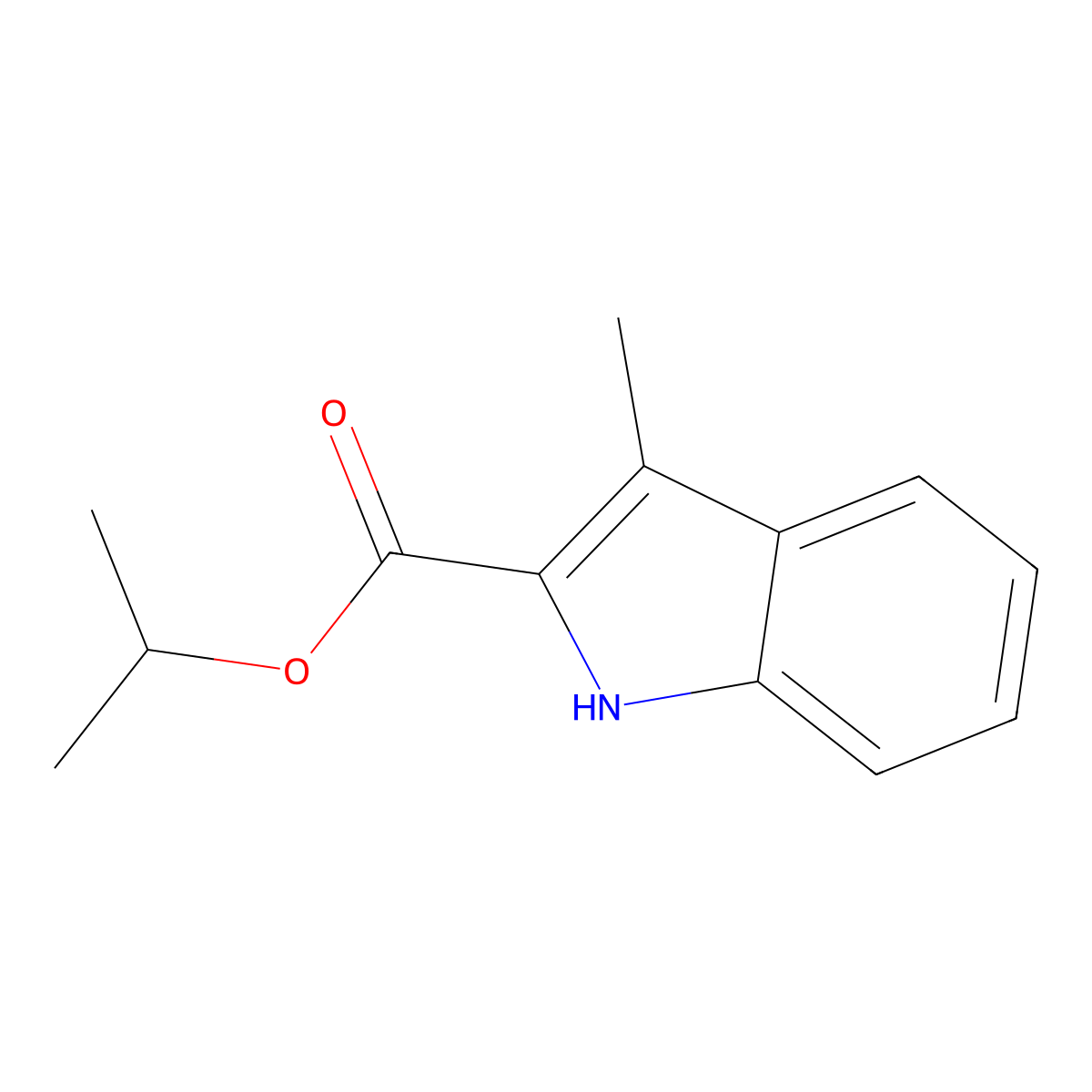 Isopropyl 3-methyl-1h-indole-2-carboxylate molecular structure, CAS 220679-14-1