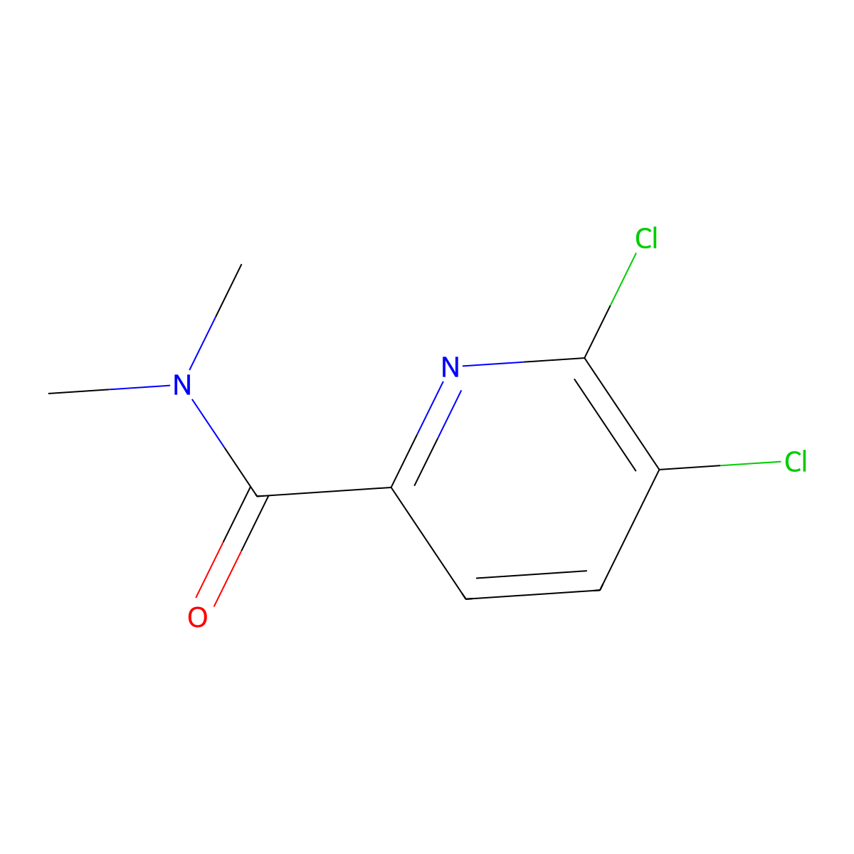 5,6-Dichloropyridine-2-carboxylic acid dimethylamide molecular structure, CAS 2206821-02-3