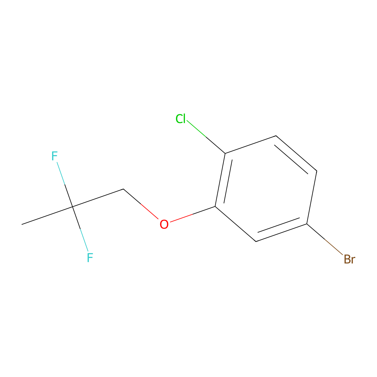 4-Bromo-1-chloro-2-(2,2-difluoro-propoxy)-benzene molecular structure, CAS 2206821-22-7