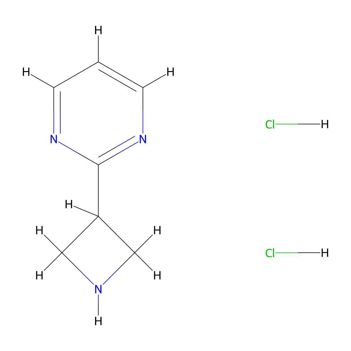 2-(Azetidin-3-yl)pyrimidine dihydrochloride molecular structure, CAS 2206823-94-9