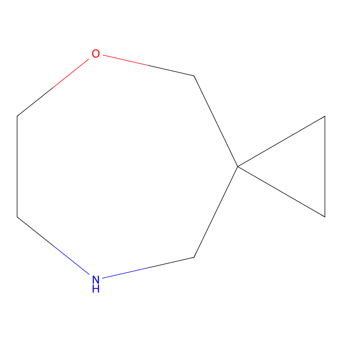 5-Oxa-8-azaspiro[2.6]nonane molecular structure, CAS 220687-59-2