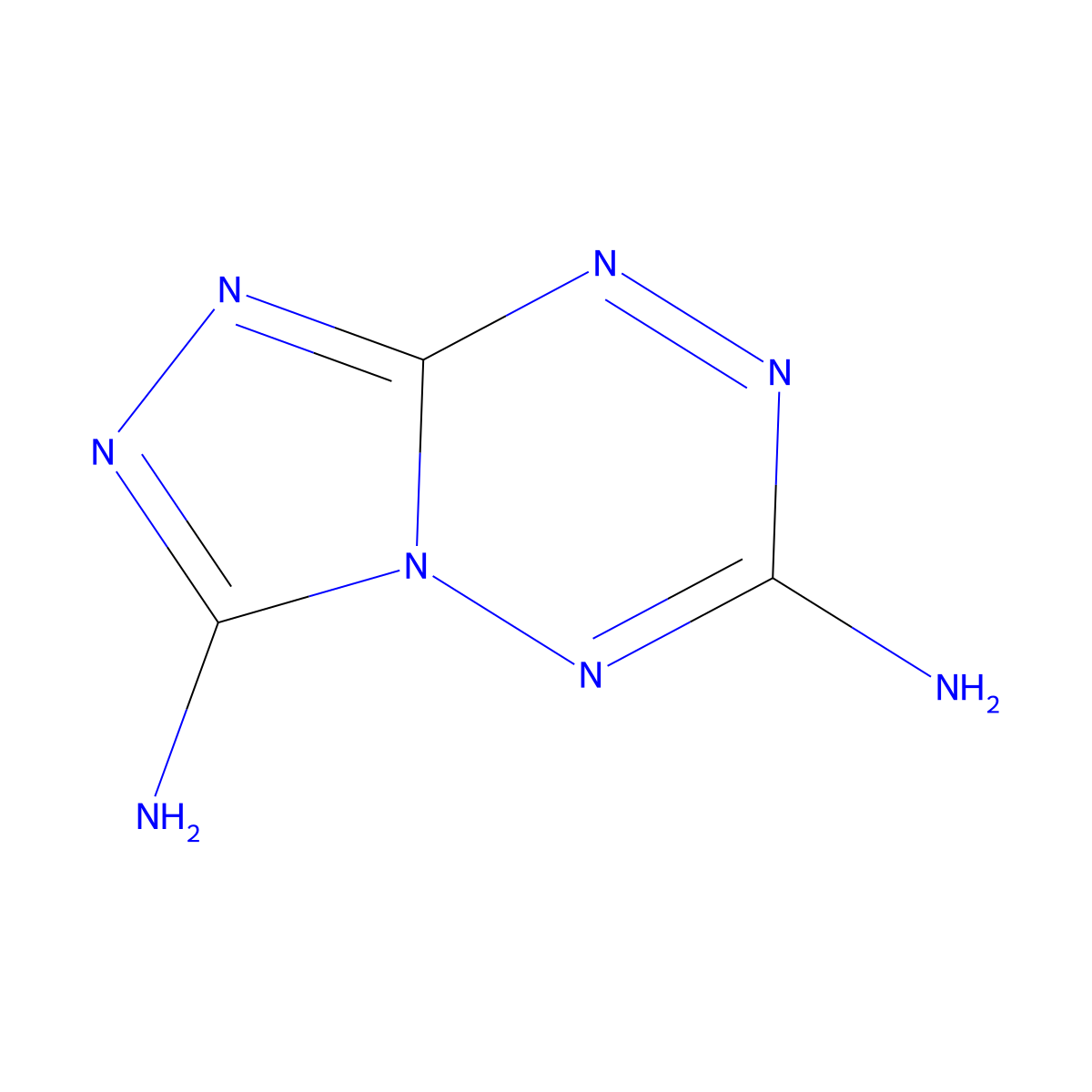 [1,2,4]Triazolo[4,3-b][1,2,4,5]tetrazine-3,6-diamine molecular structure, CAS 220697-00-7