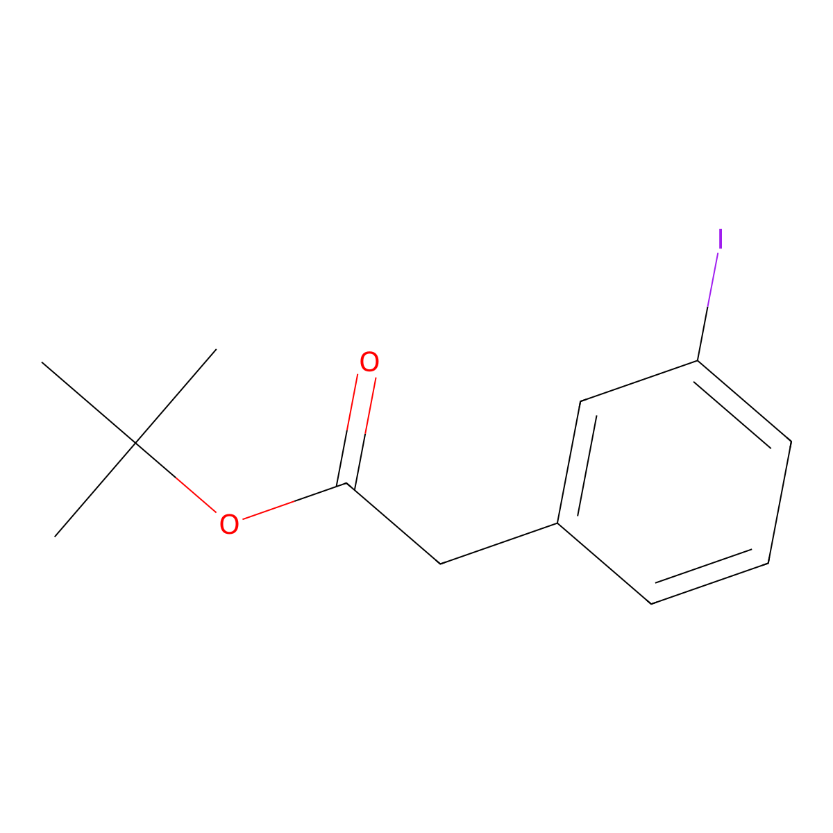 tert-Butyl 2-(3-iodophenyl)acetate molecular structure, CAS 2206970-15-0