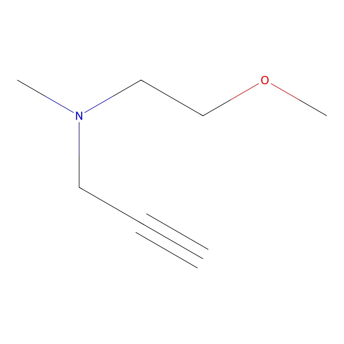 (2-Methoxyethyl)(methyl)(prop-2-yn-1-yl)amine molecular structure, CAS 220699-99-0
