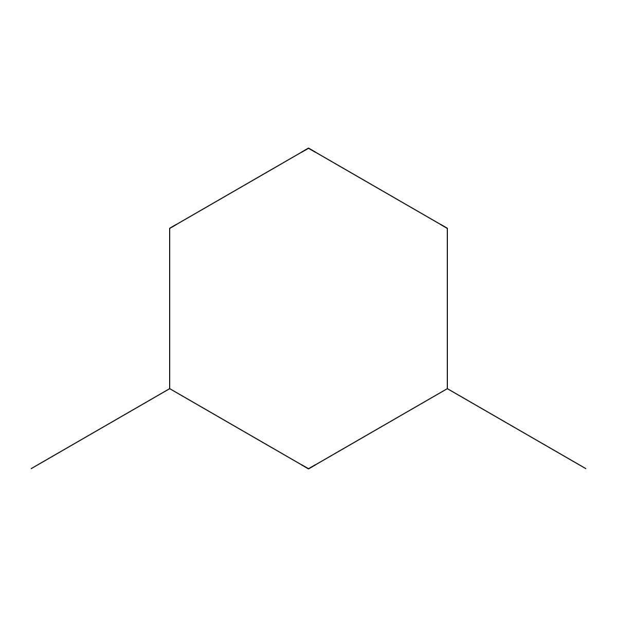 1,3-Dimethylcyclohexane, trans- molecular structure, CAS 2207-03-6