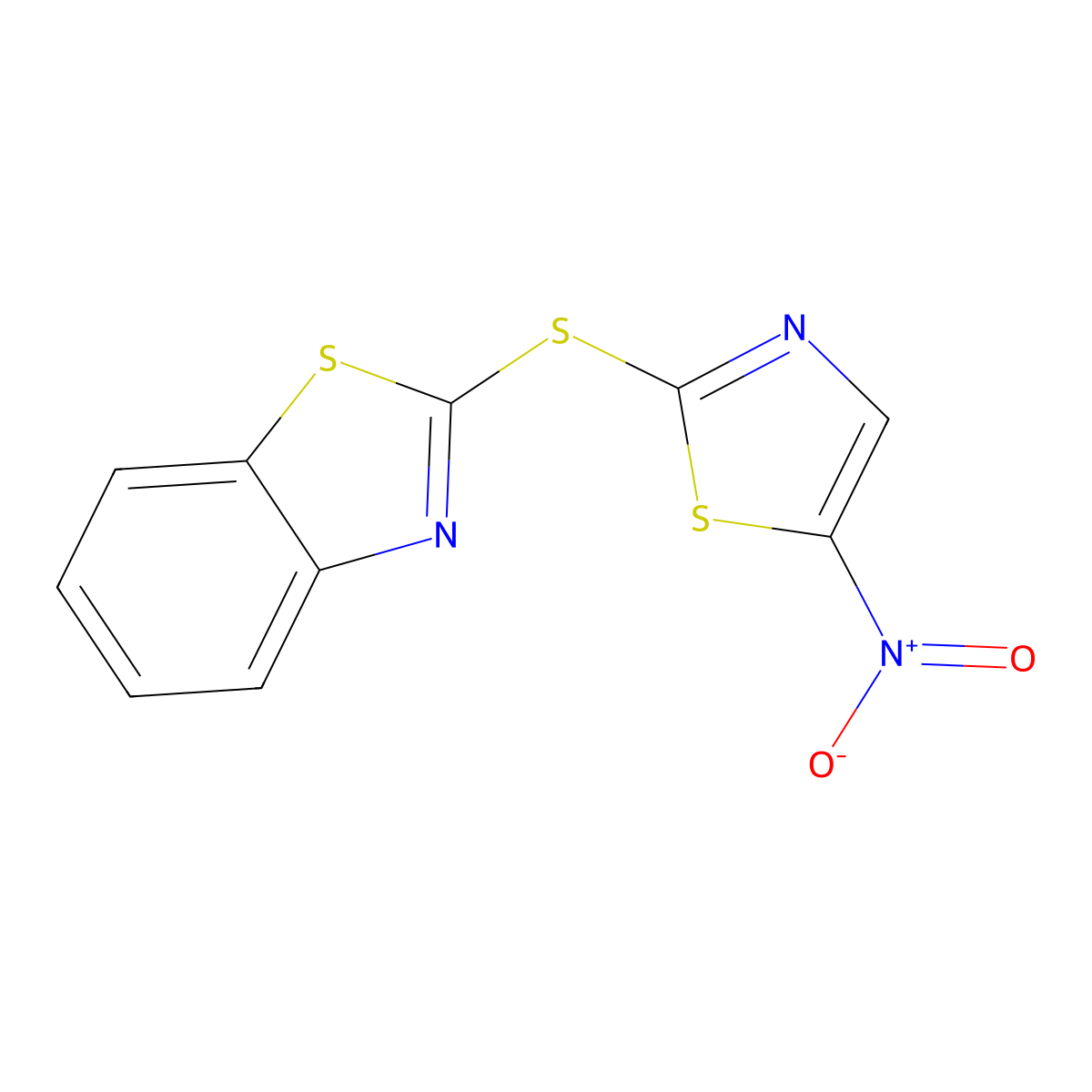 2-((5-Nitrothiazol-2-yl)thio)benzo[d]thiazole molecular structure, CAS 2207-44-5