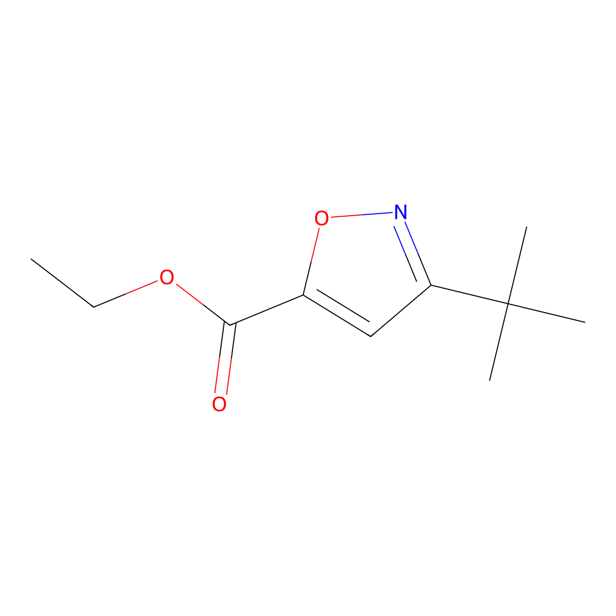 Ethyl 3-(tert-butyl)isoxazole-5-carboxylate molecular structure, CAS 2207-46-7