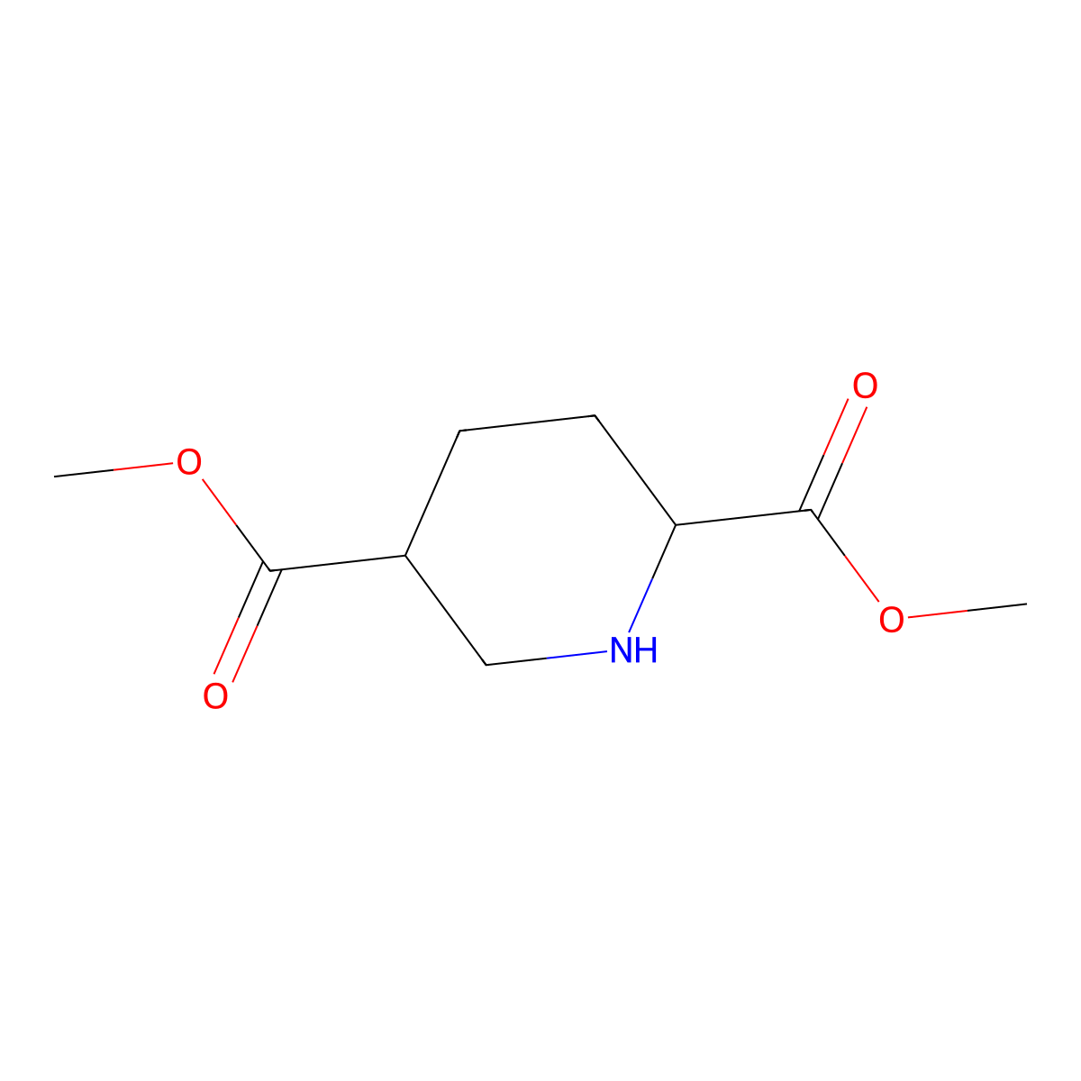 2,5-Dimethyl piperidine-2,5-dicarboxylate molecular structure, CAS 2207-52-5