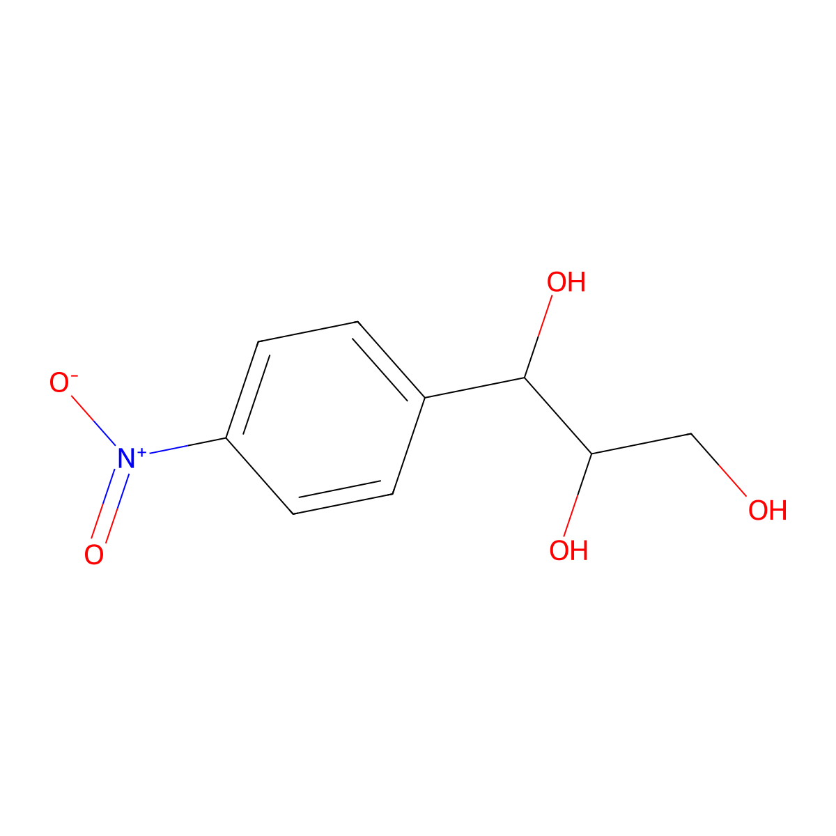 1-(4-Nitrophenyl)glycerol molecular structure, CAS 2207-68-3