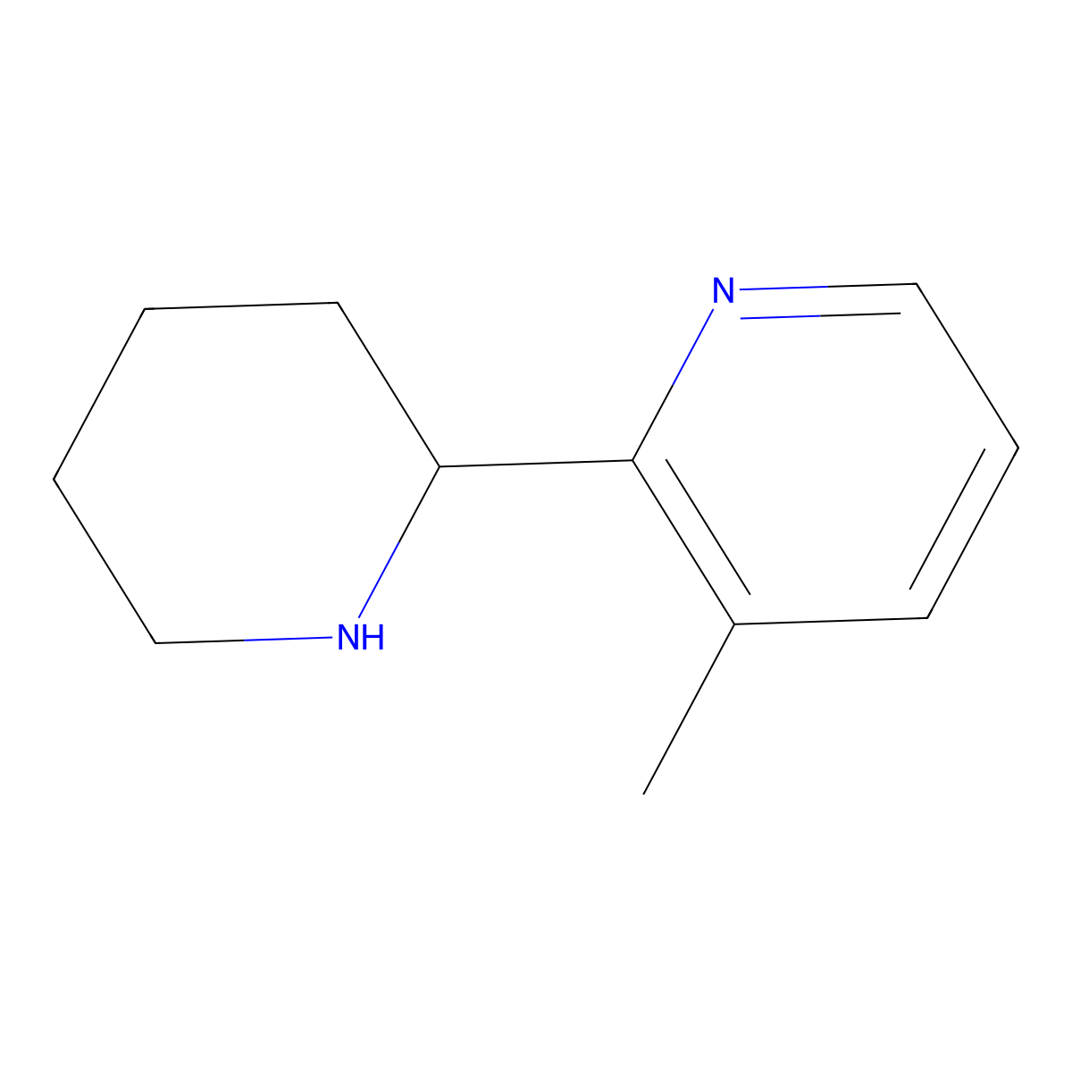 3-Methyl-2-(piperidin-2-yl)pyridine molecular structure, CAS 22070-07-1