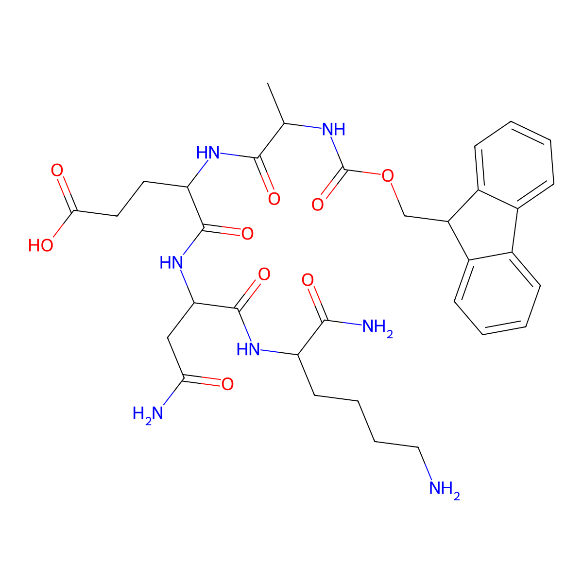 Fmoc-Ala-Glu-Asn-Lys-NH2 molecular structure, CAS 220701-06-4