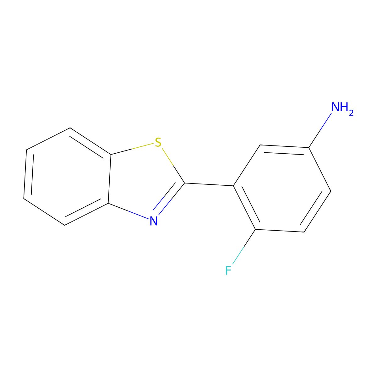 3-(1,3-Benzothiazol-2-yl)-4-fluoroaniline molecular structure, CAS 220705-29-3