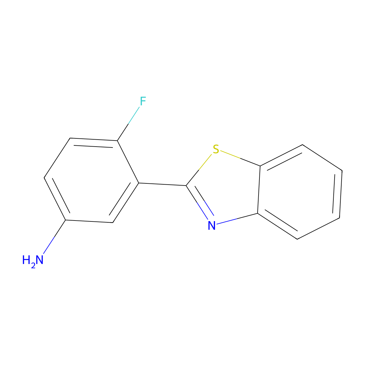 3-(1,3-Benzothiazol-2-yl)-4-fluoroaniline molecular structure, CAS 220705-29-3