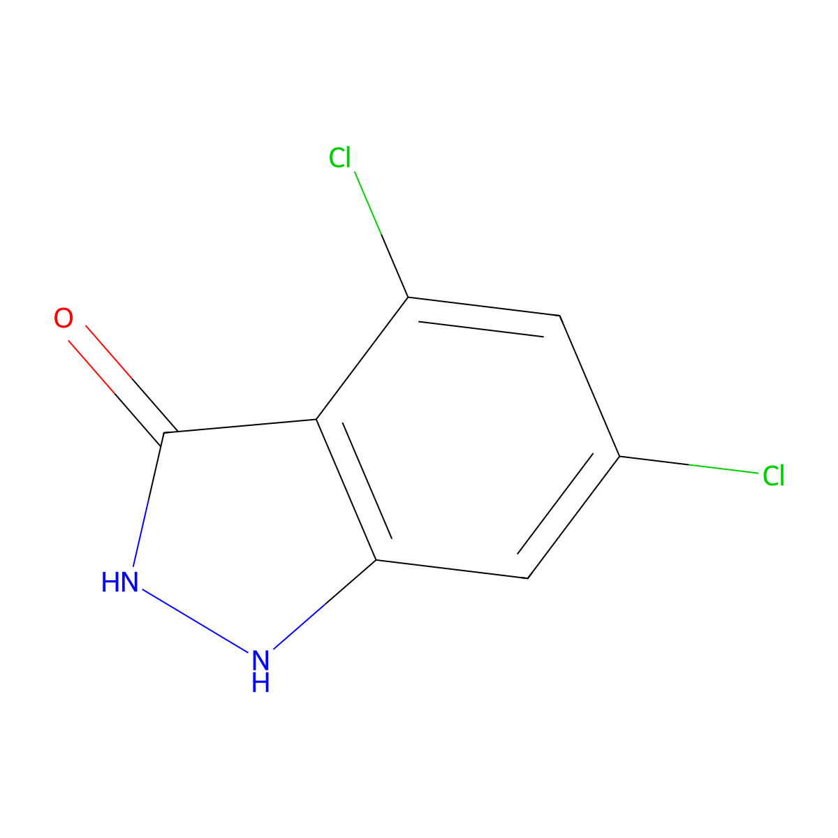 4,6-dichloro-1H-indazol-3-ol molecular structure, CAS 220707-43-7