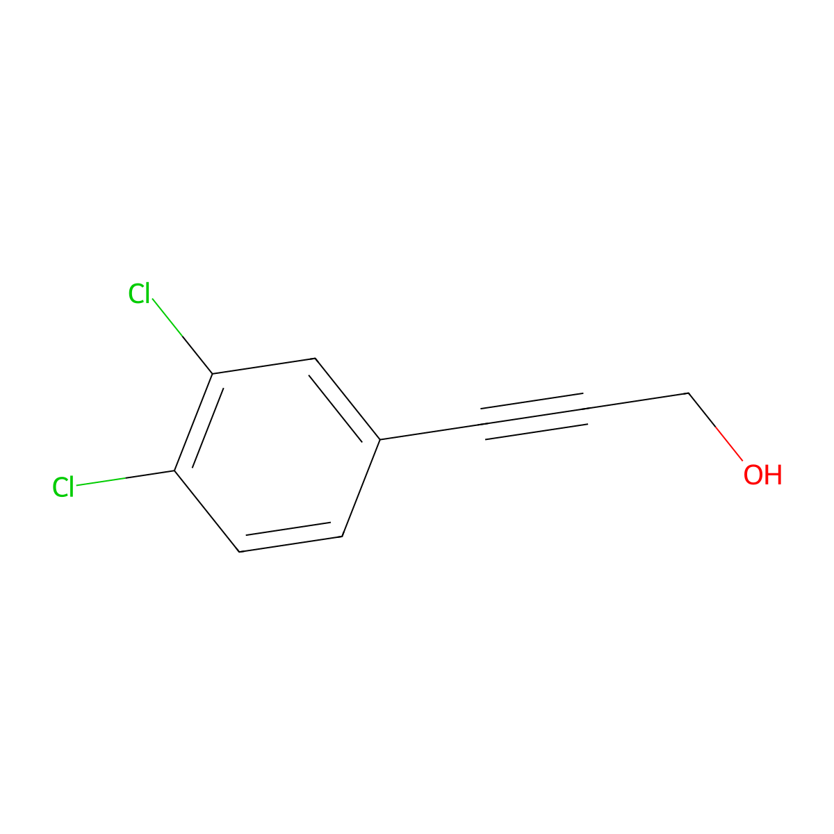 3-(3,4-Dichlorophenyl)prop-2-yn-1-ol molecular structure, CAS 220707-94-8