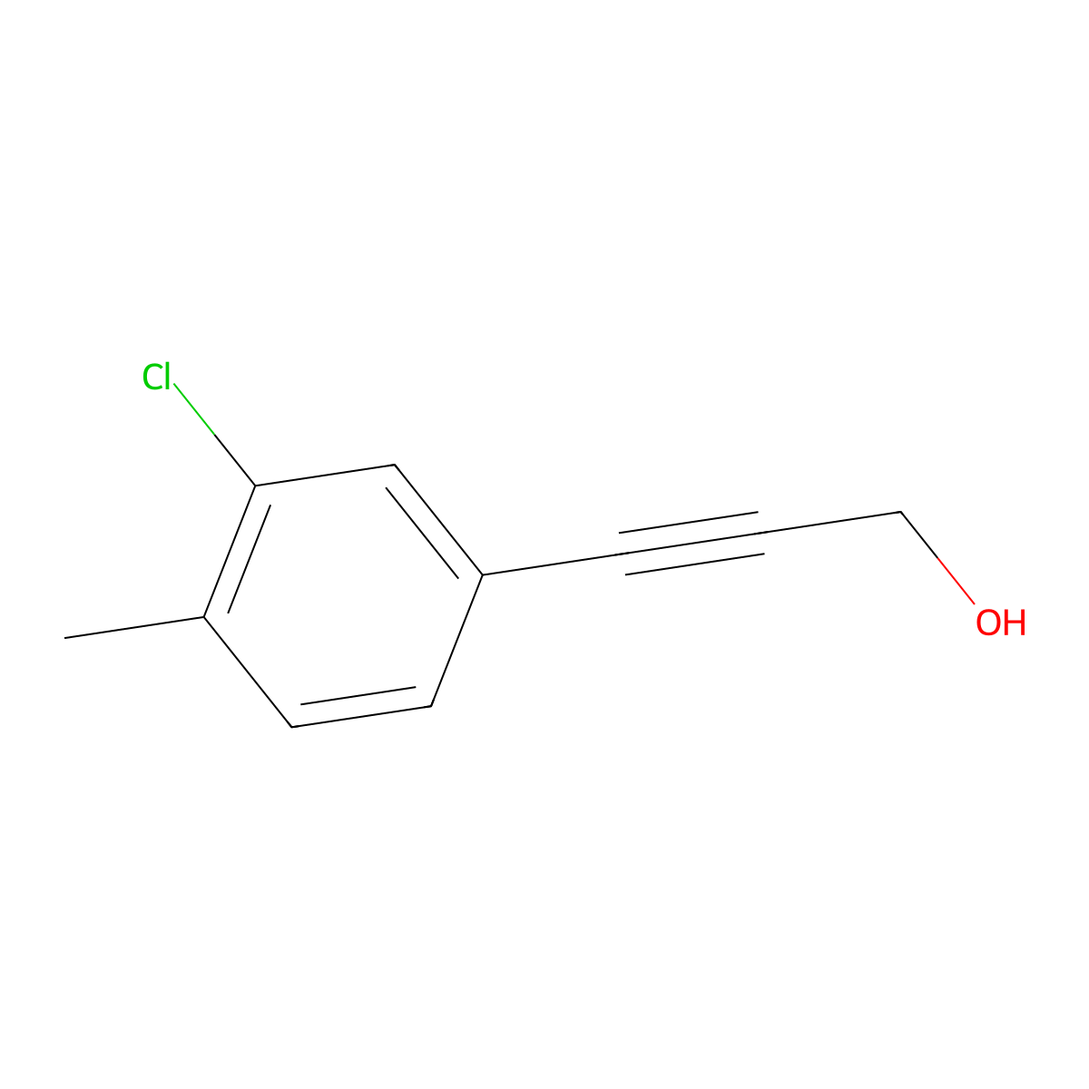 3-(3-Chloro-4-methylphenyl)-2-propyne-1-ol molecular structure, CAS 220707-95-9