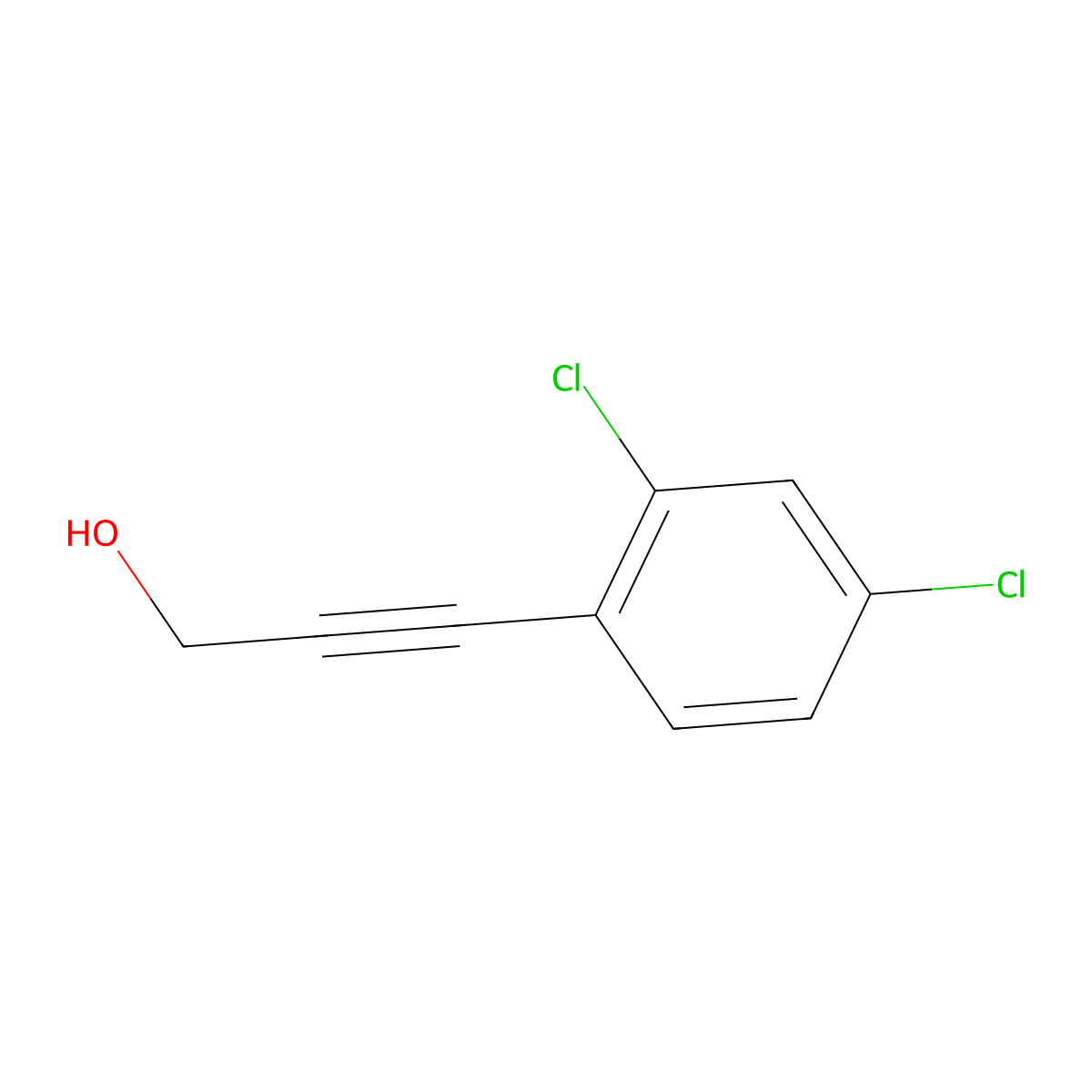 3-(2,4-Dichlorophenyl)prop-2-yn-1-ol molecular structure, CAS 220707-97-1