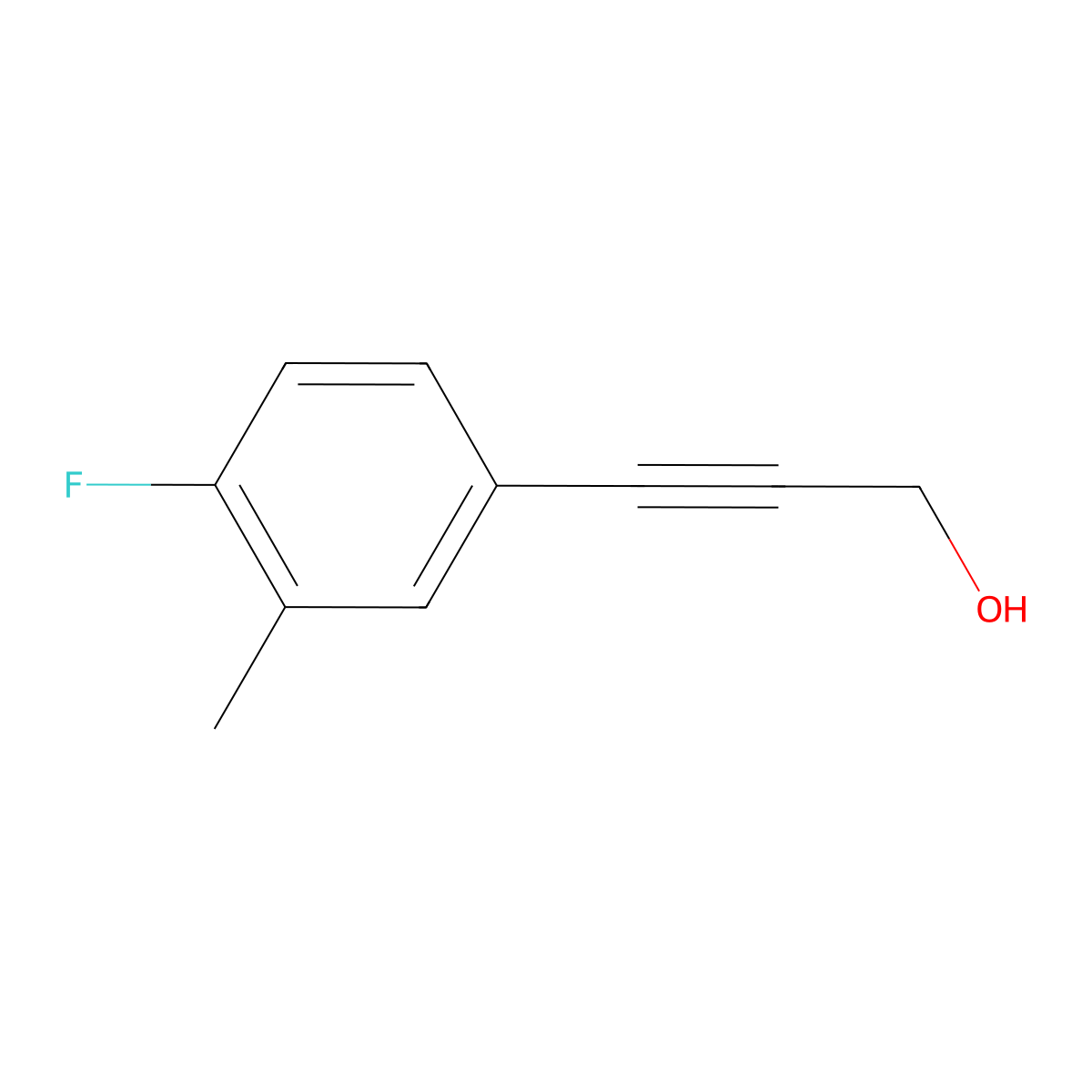3-(4-Fluoro-3-methyl-phenyl)-prop-2-yn-1-ol molecular structure, CAS 220708-01-0