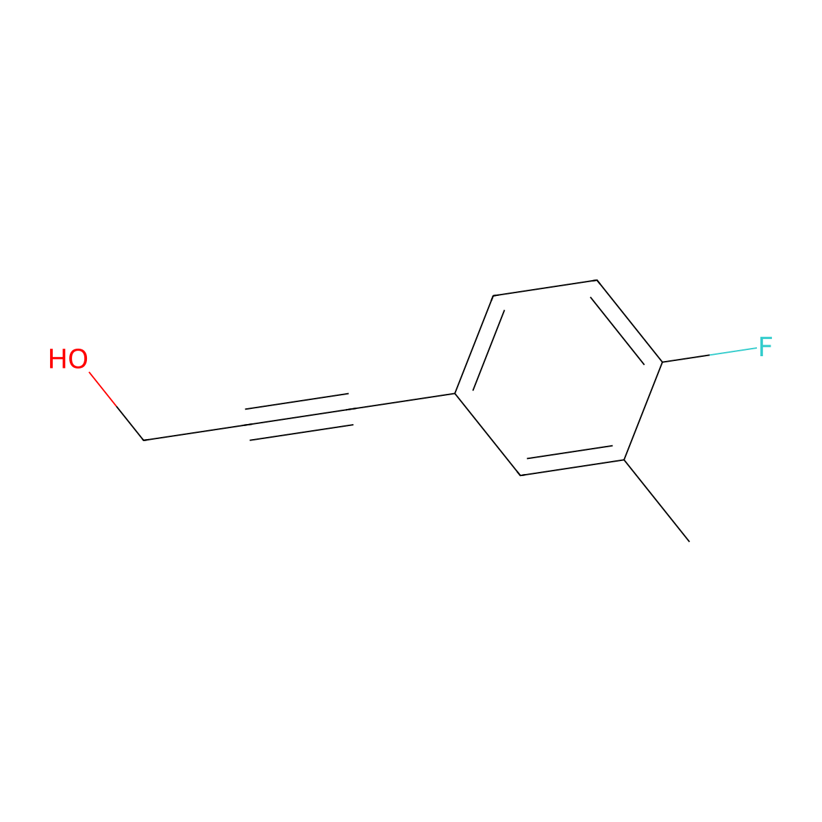 3-(4-Fluoro-3-methyl-phenyl)-prop-2-yn-1-ol molecular structure, CAS 220708-01-0