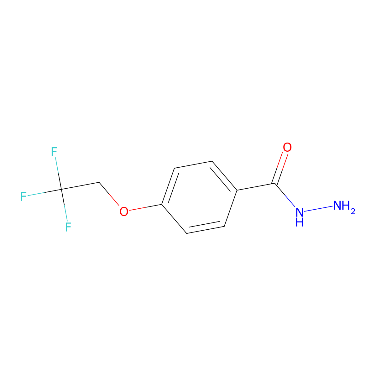 4-(2,2,2-Trifluoroethoxy)benzohydrazide molecular structure, CAS 220709-84-2