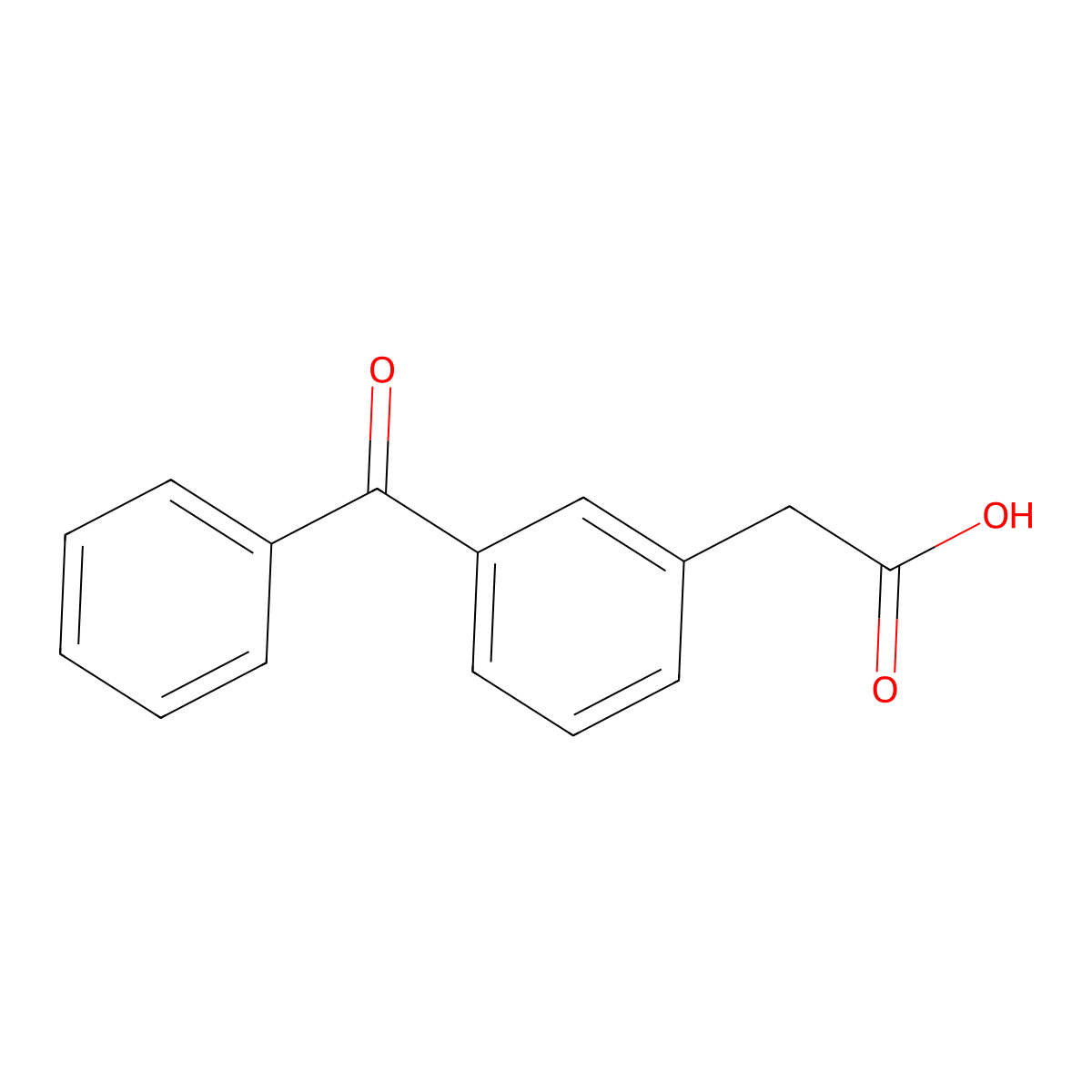 (3-Benzoylphenyl)acetic acid molecular structure, CAS 22071-22-3