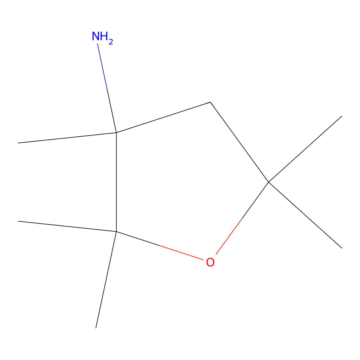 2,2,3,5,5-Pentamethyloxolan-3-amine molecular structure, CAS 220714-27-2