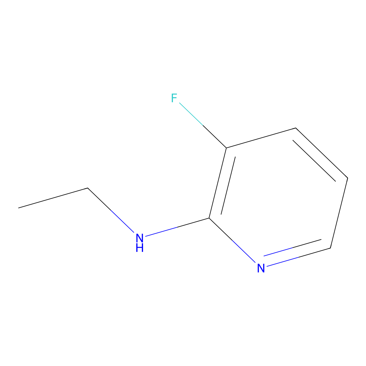 N-ethyl-3-fluoropyridin-2-amine molecular structure, CAS 220714-70-5