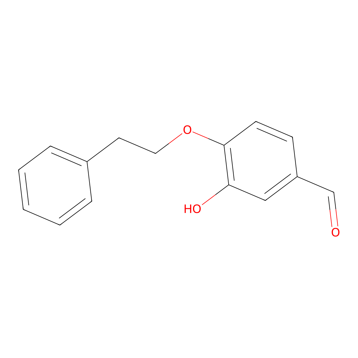 3-Hydroxy-4-(2-phenylethoxy)benzaldehyde molecular structure, CAS 220718-64-9